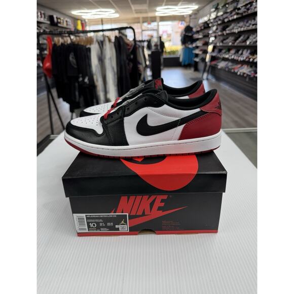 Size 10 - Nike Air Jordan 1 Retro Low OG Black Toe CZ0790-106 main image 5